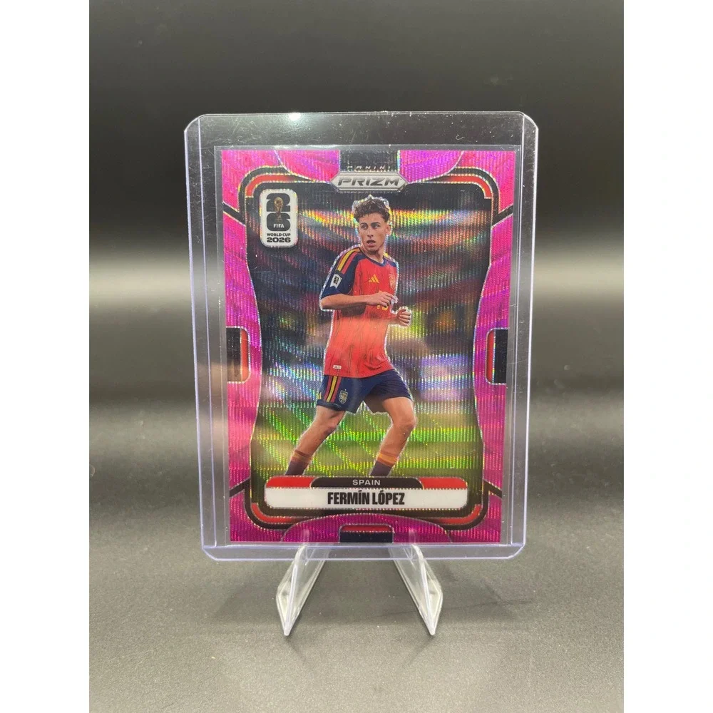 2024 Panini Prizm FIFA World Cup Fermin Lopez Spain Pink Prizm /65 #76 Card